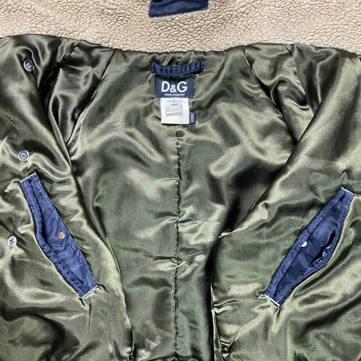 AW03 Dolce & Gabbana split hood bomber jacket