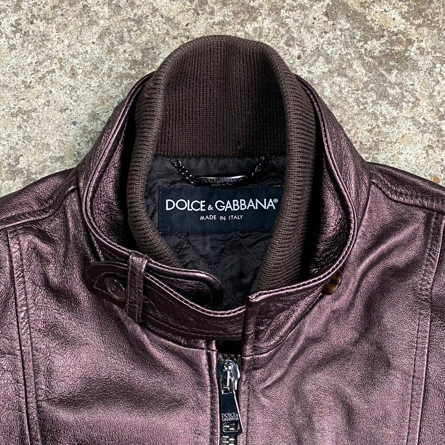 00’s Dolce & Gabbana Iridescent biker jacket