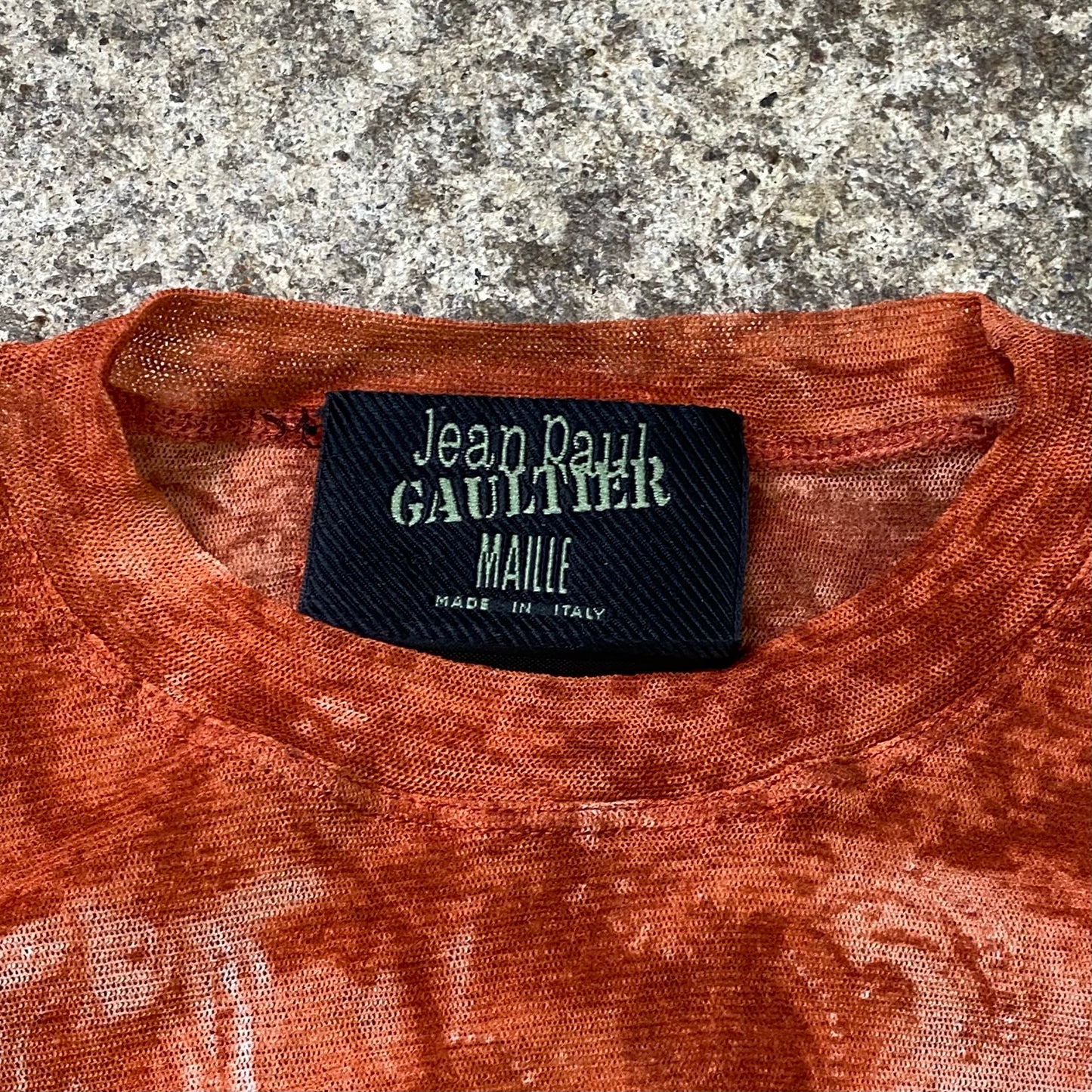 SS94 Jean Paul Gaultier mesh long sleeve